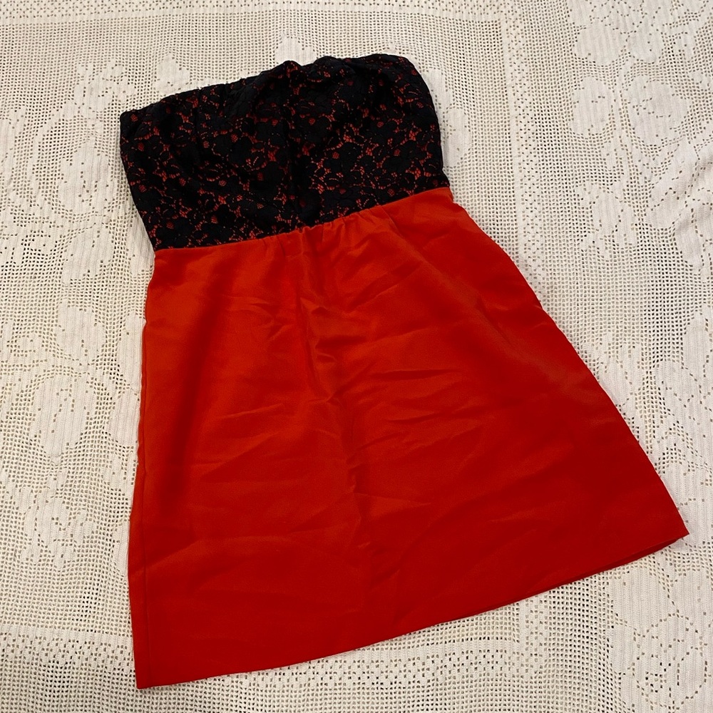 Strapless Red Mini dress
